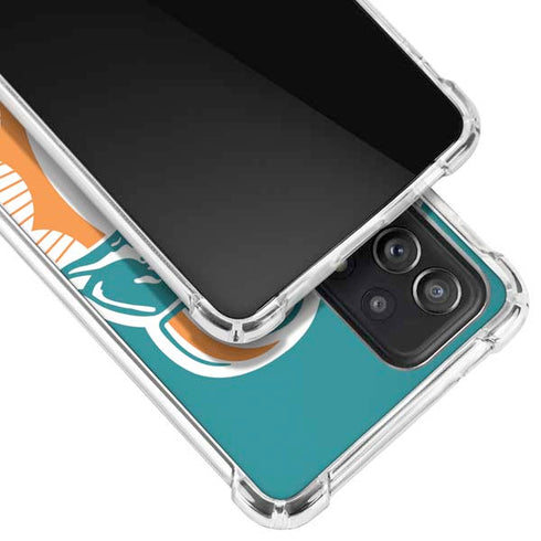 NFL Miami Dolphins Retro Logo Galaxy A52 5G Clear Case